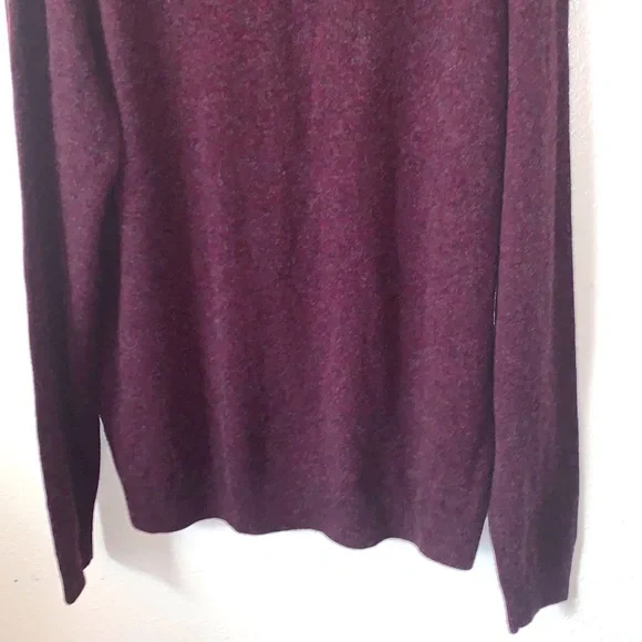 NWT NORDSTROM MEN’S SHOP 100% CASHMERE BURGUNDY FUDGE SWEATER SIZE XL